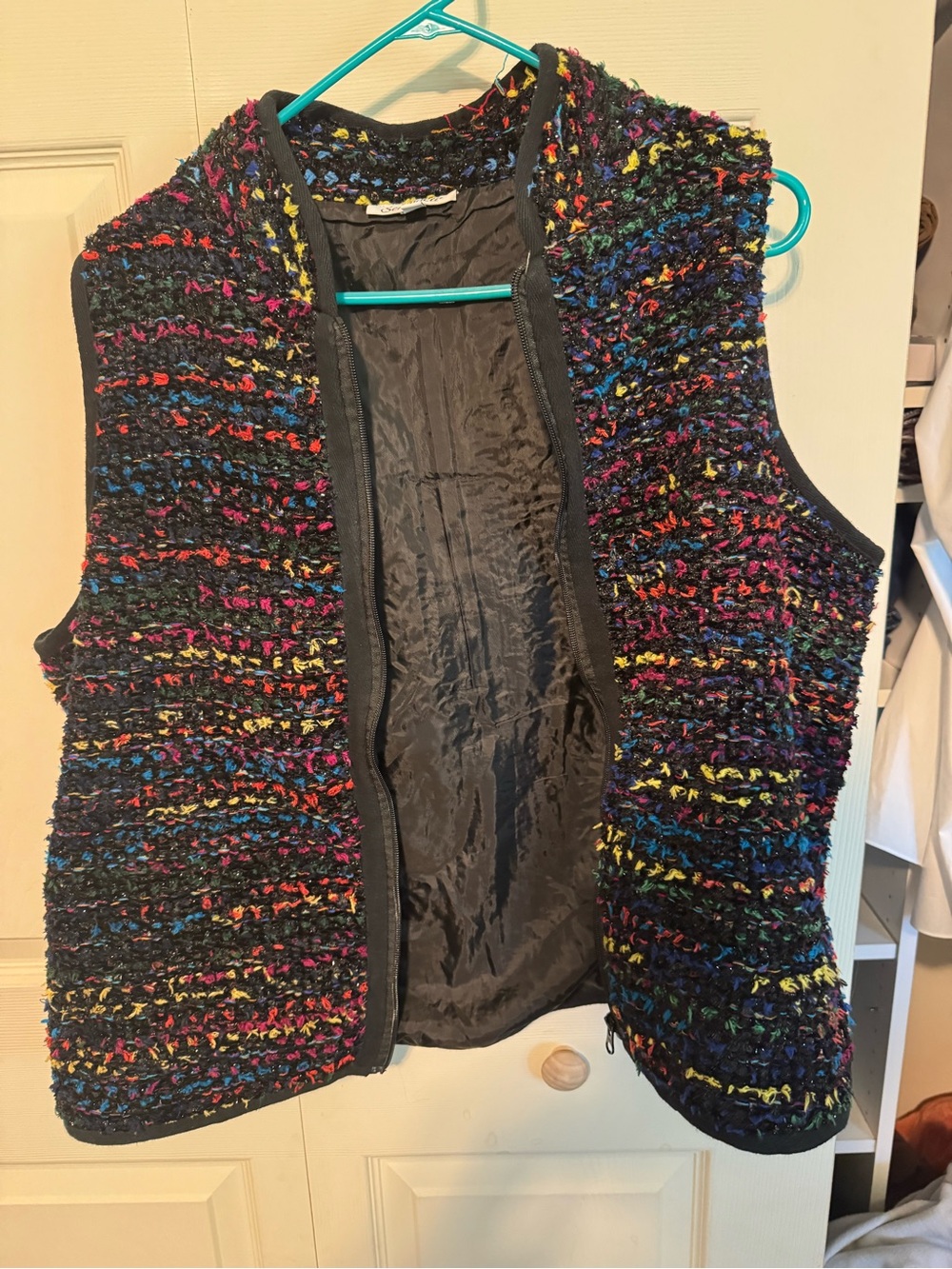 Serengeti Black Multicolor Tweed Vest